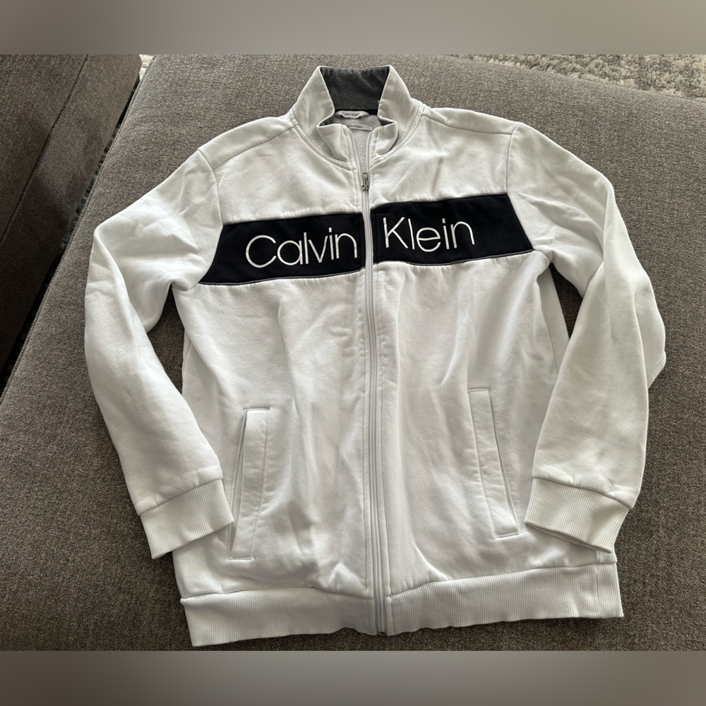 Calvin Klein Full Zip Sweatshirt Soft Touch Fleece 
Size Medium